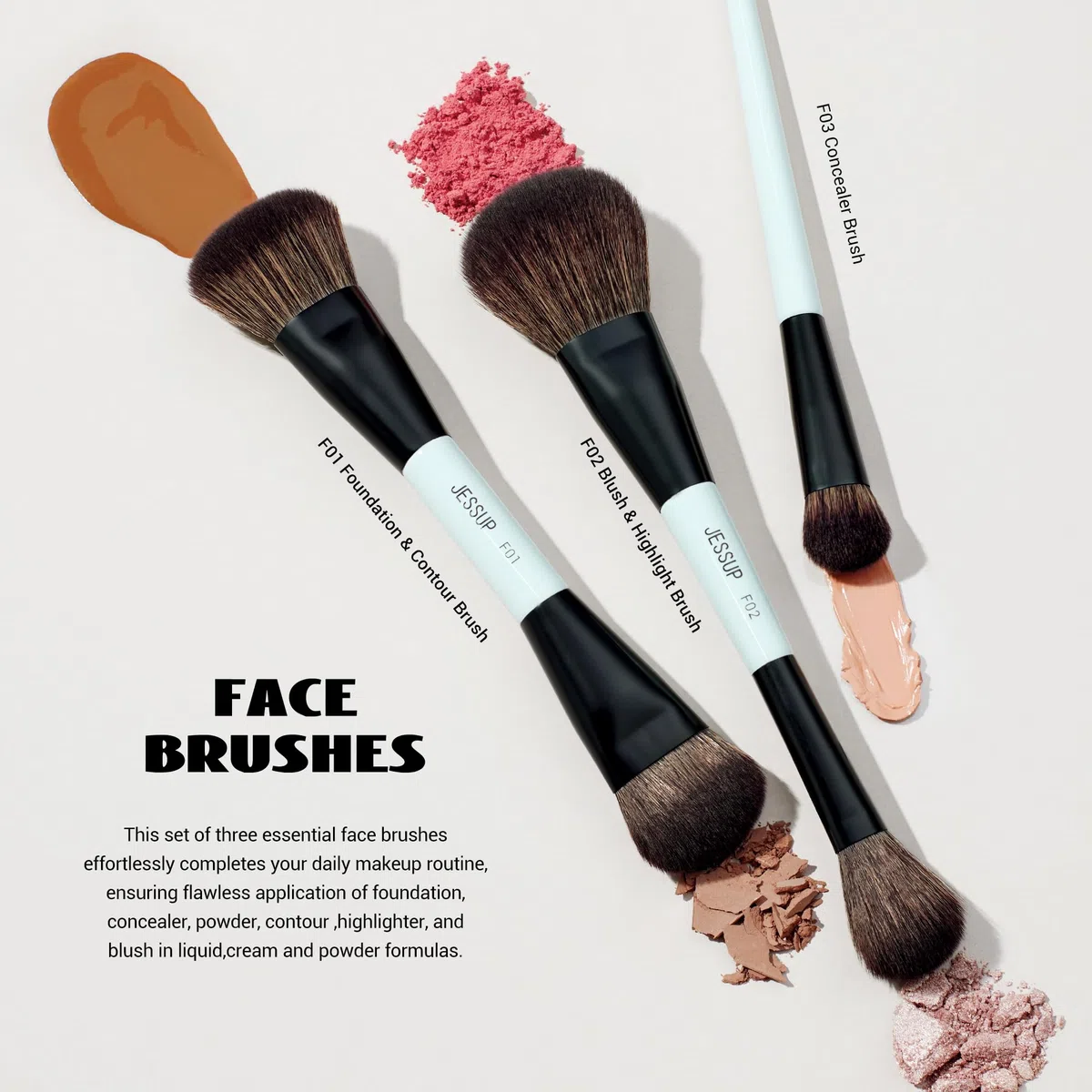 Jessup Pinselset Makeup T500+SP018