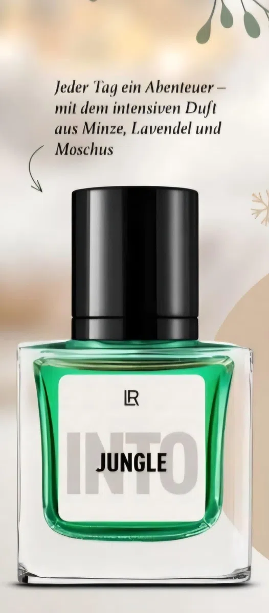 Jungle Man, INTO Jungle Eau de Parfum für Herren – Intensiv orientalischer Männerduft mit Minze, Lavendel & Orangenblüte – Maskulines EdP – 50 ml