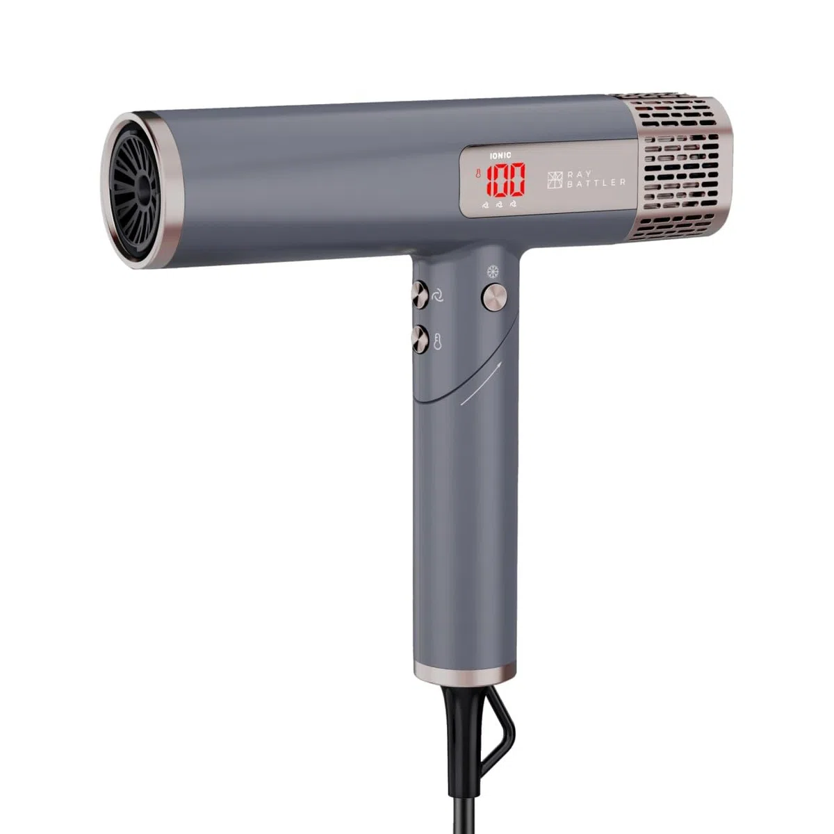 Föhn mit Diffusor, 1800 W Ionen-Haartrockner mit BLDC-Motor, klappbarer High-Speed-Fön, 110.000 U/min, LED-Display, 4 Temperaturstufen, 3 Luftstufen, Kaltluft, 2 Stylingdüsen