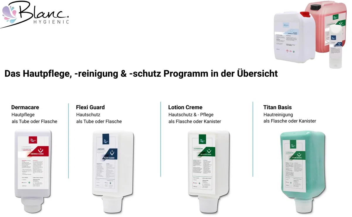 Derma Care Handcreme 6x1 Liter | Derma Care Handcreme für beanspruchte Haut, pH-neutral, silikonfrei und dermatologisch getestet