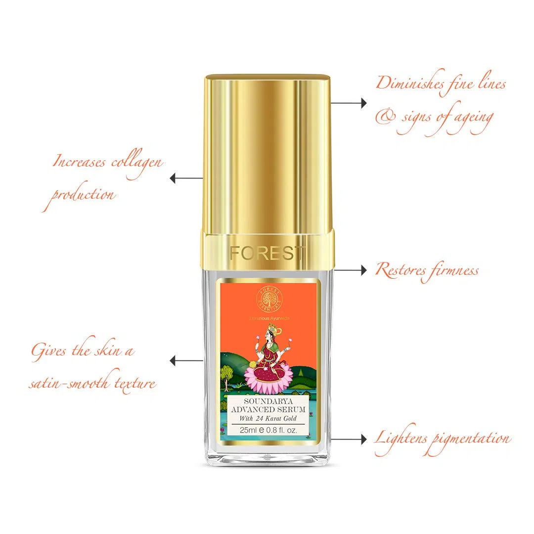 Forest Essentials Soundarya Advanced Serum with 24K Gold - 25ml by Forest Essentials
