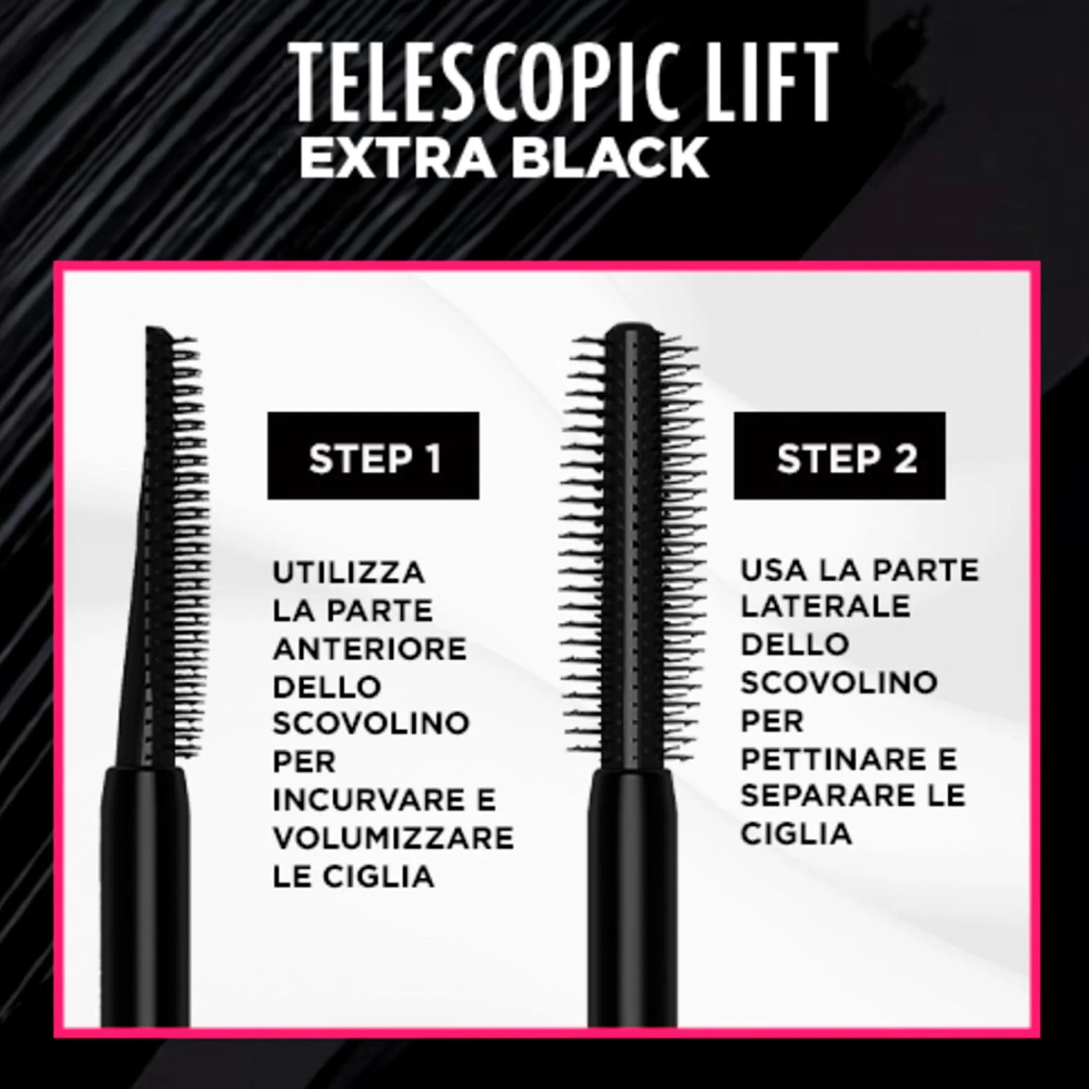 L'Oréal Paris Telescopic Lift Mascara, verlängerend und voluminös, 36 Stunden, Effekt gekräuselte Wimpern, ohne Klumpen, Formel mit Ceramiden, Farbe Extra Schwarz, 4 Kosmetika
