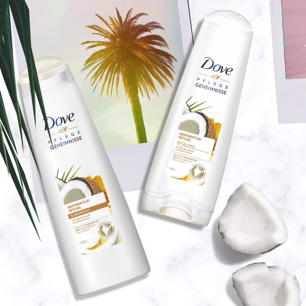 Dove Pflegegeheimnisse Spülung Reparatur Ritual Conditioner Mit Kokosduft & Kurkuma Für Strapaziertes Haar,200ml (1er Pack)