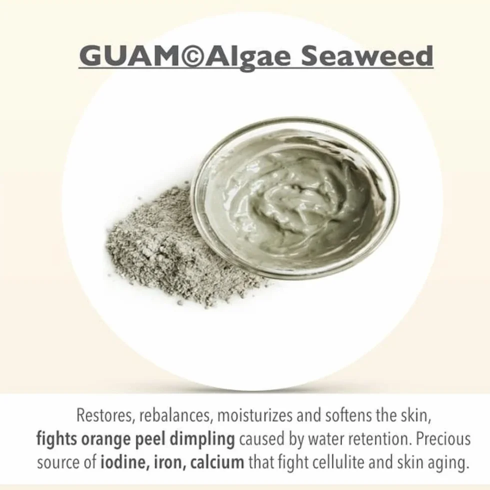 Guam, Algenfango Guam FIR, reduziert Cellulite und Adipositas, mit Turmalin für die Vorteile von Ferninfrarotstrahlen, Aktivwärme auf der Haut, Made in Italy, 500g Packung