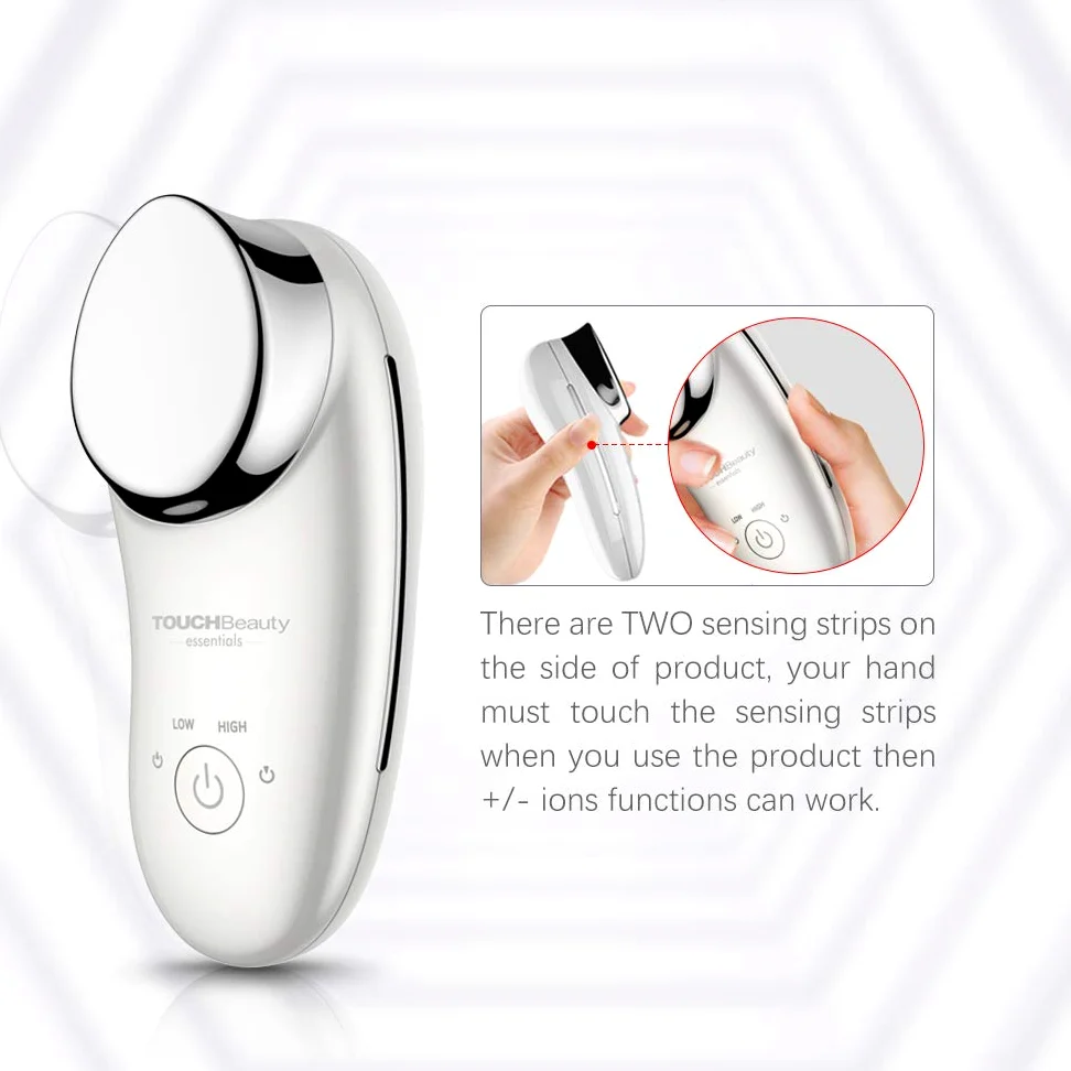 TOUCHBeauty Ultraschall-Gesichtsmassage, Gesichtsliftinggerät, ionische Gesichtsmassage Vibrationstiefenreinigung Anti-Falten, Gesichtsmassagegerät zur Hautpflege Gesichtsreiniger AG-1681A