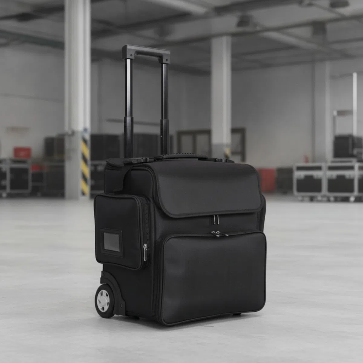 Harilla Professioneller Schminker Roller Trolley Kosmetiker Visagistener mit Stabilem Zuggriff Und Rollen aus Oxford Gewebe mit Hauptfach Und Trennwänden für Reise Messe Eventeinsatz