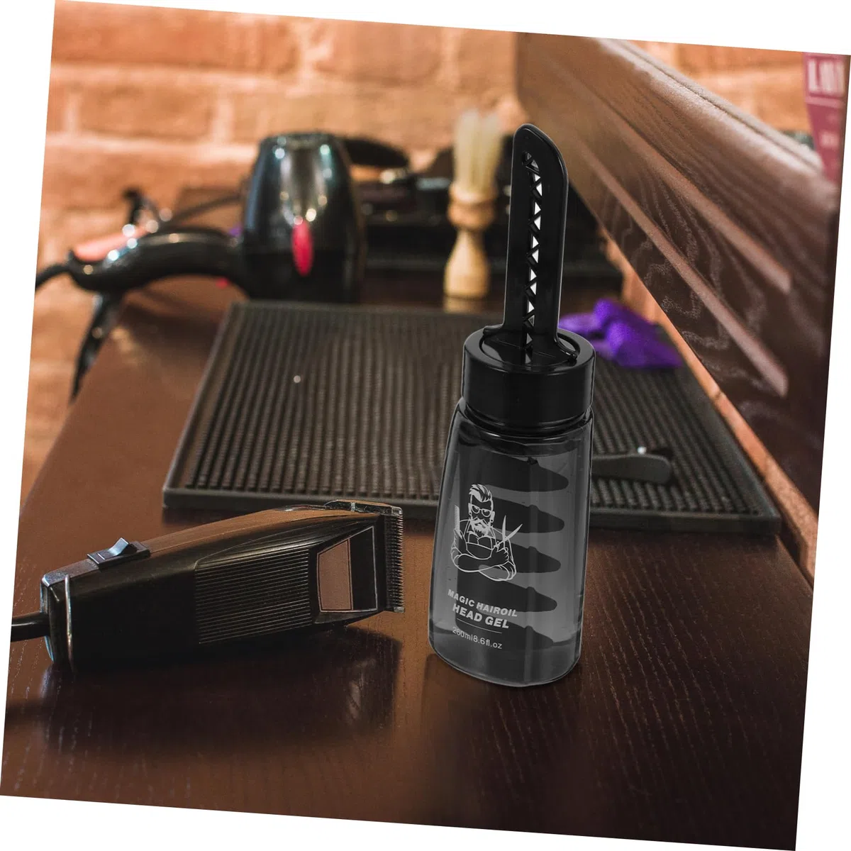 CALLARON 3 Leere Haargelflaschen mit Kamm und Applikator Haargel Behälter für Haarwachs 260 ml Kunststoff 3 Stück