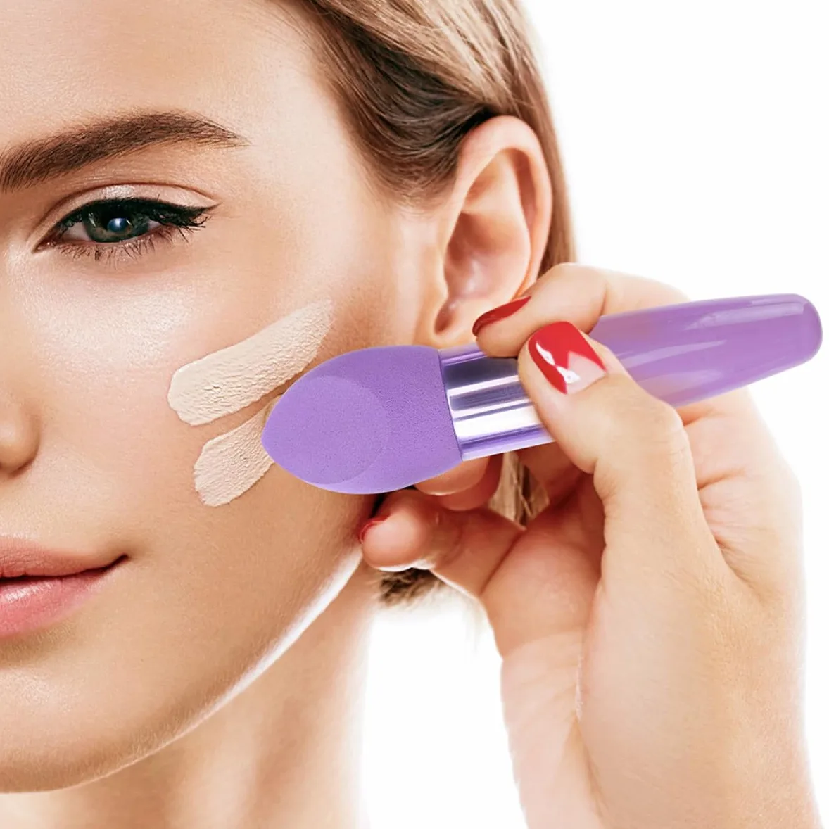6stücke Teiliges Make up Schwamm Beauty Makeup Pens aus Premium Weiche Foundation Sponge Brush für Flüssige und Puderkosmetik Tragbar und Hautfreundlich für Alltag und Sharing