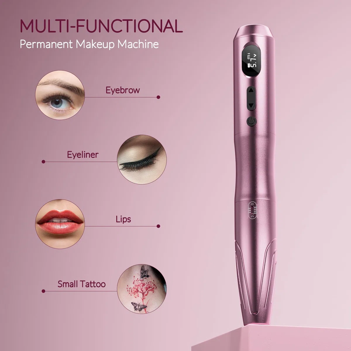 Biomaser Wireless maschine Semi Permanent Make-up Maschinen-Kit 2PCS 900mAh akku mit 10 Stück Patronen Nadeln für Augenbrauen Lippen Eyeliner Ombre Puder Brauen Microshading Zubehör