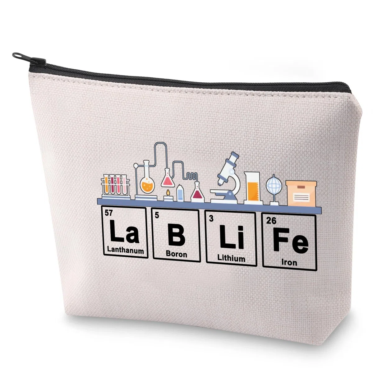 BLUPARK Labortechniker Kosmetiktasche Mikrobiologie Geschenk Lablife Make-up Tasche Chemie Lehrer Geschenk, Lablife
