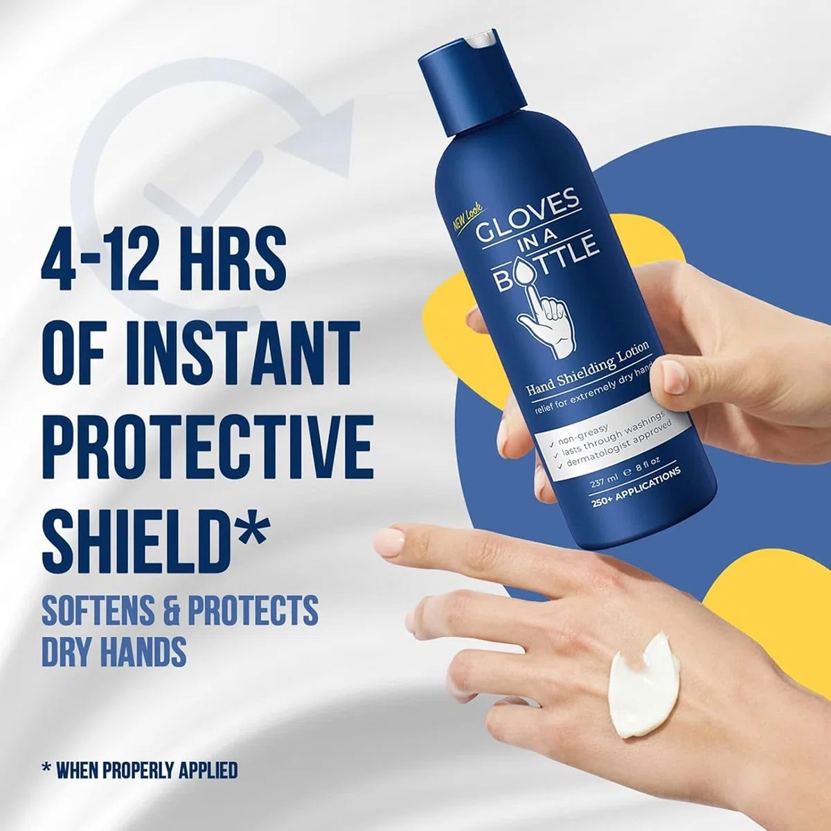 2 x Handschuhe in eine Flasche Feuchtigkeitsspendende Abschirmung Lotion 240 ml + 1 Pumpe Spender