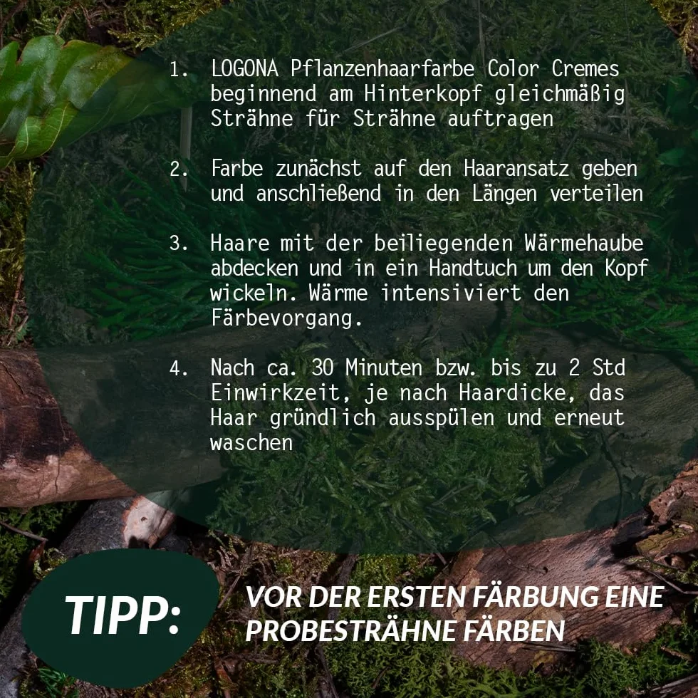 LOGONA Naturkosmetik Pflanzen-Haarfarbe Creme 230 Maronenbraun, Braune Natur mit Henna, vegane Farbcreme für eine dauerhafte Coloration, schonende Färbung für glänzendes Haar, 150ml (Packung mit 2)