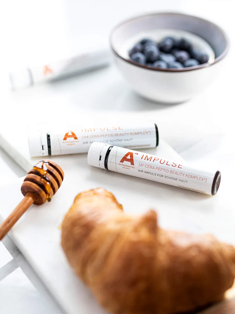 A4 IMPULSE Kollagen-Trinkampullen - Anti-Aging Beauty-Drink mit Ceramiden + Vitaminen (1 x 28 Stk.)