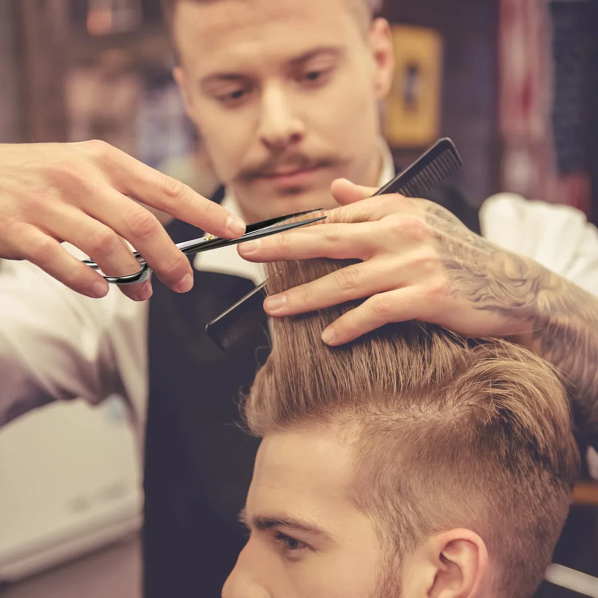Wenshall Friseurschere für Professionelle Salons Haarschneideschere - Prämie Schere Haare Schneiden mit Extra Scharfen und Präzisen Schnitten Haarschere für Männer, Frauen und Erwachsene（6,5", Lila）