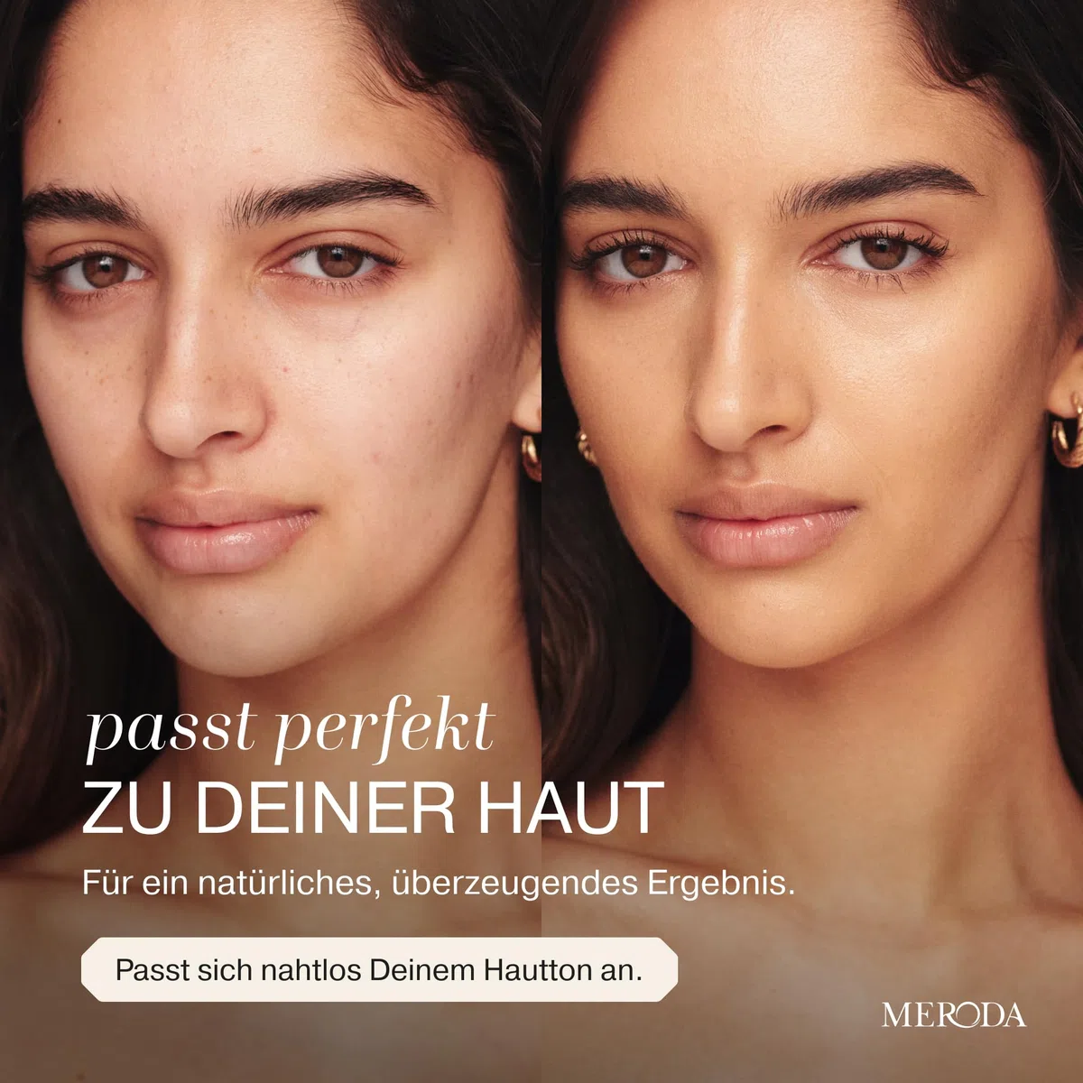 MERODA® Changing Foundation SPF 15 Light to Medium Skin Farbwechselnde Foundation für Reife Haut Make Up Hautton Anpassend
