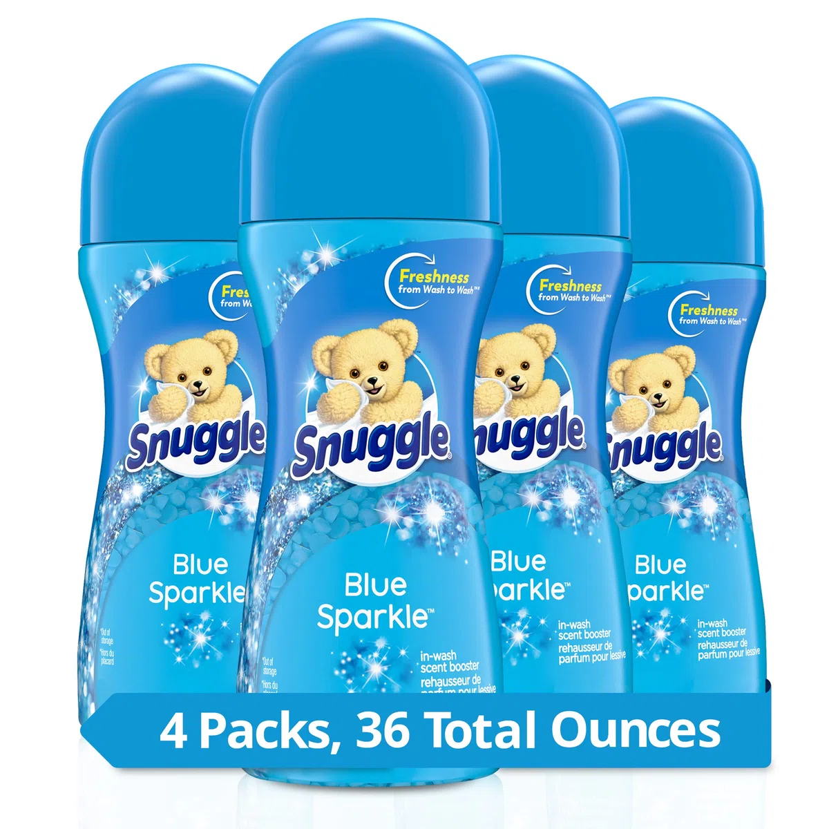 Snuggle Scent Shakes In-Wash Duft-Booster-Perlen, Blue Sparkle, 266 ml, 4 Stück