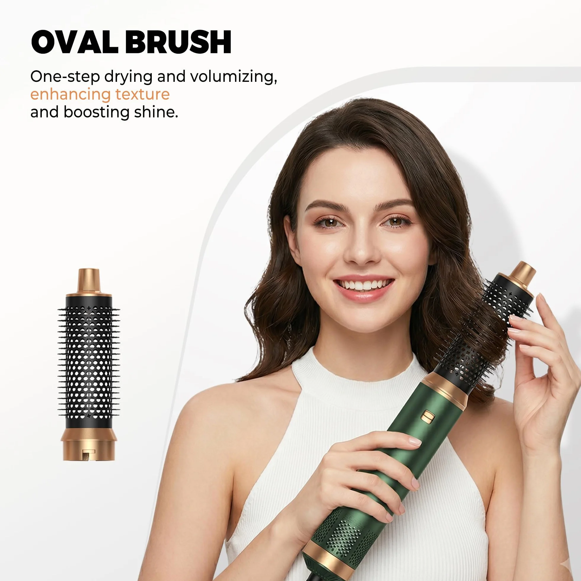 OKWRAP Haarstyler Hair Styler Set Hairstyler 5 in 1 1000W, Multistyler Haare Föhn mit Automatischer Lockenstab Hair Dryer Brush Rundbürste Föhn Haarglätter für Glätten, Trocknen, Volumen, Locken