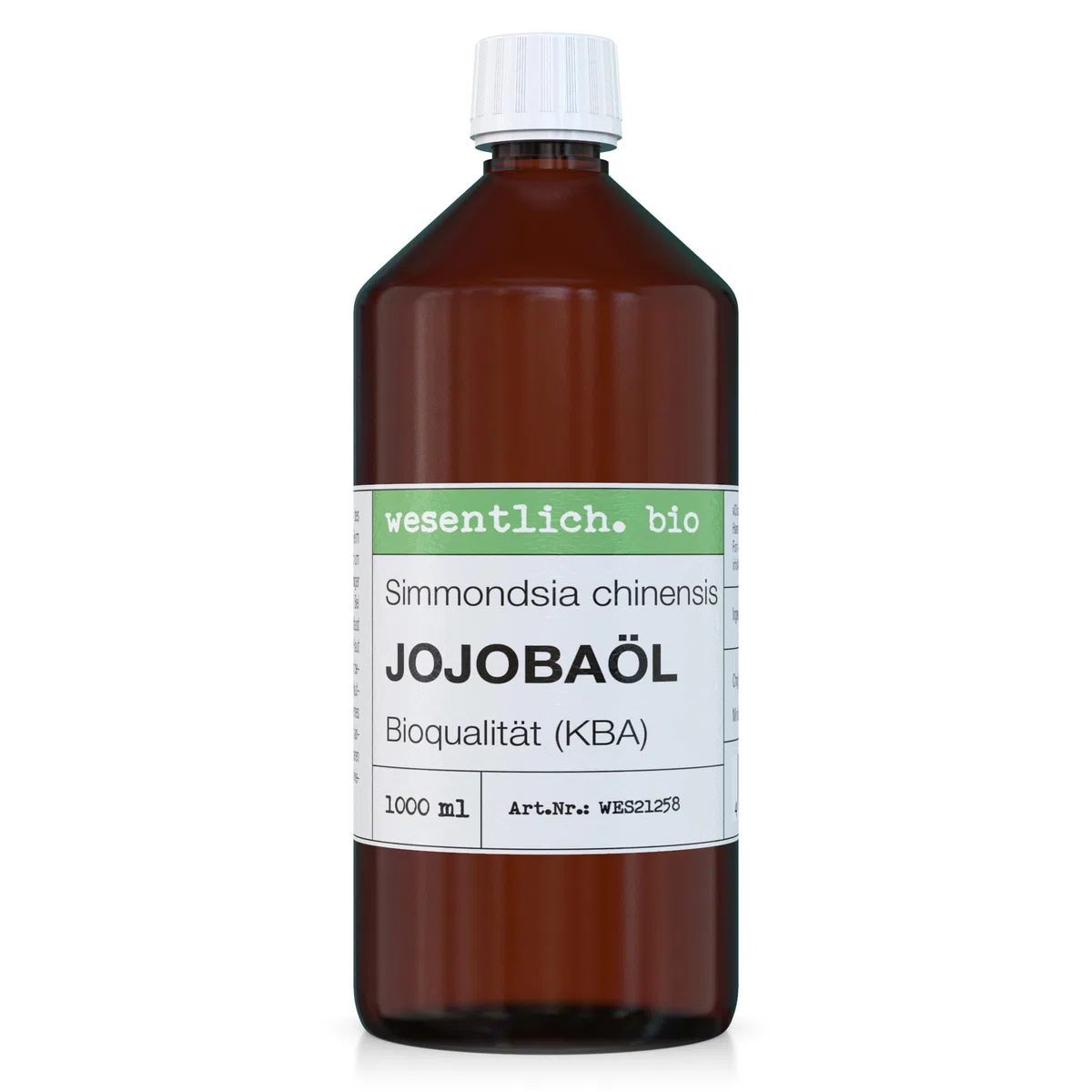 wesentlich. Jojobaöl Bio kaltgepresst | 100% rein und natürlich | Pure Pflege und Reinigung für Gesicht, Haut & Haare | 1000ml Braunglasflasche