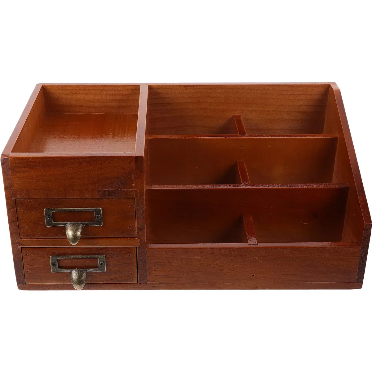 Schreibtisch Eleganter Multifunktionale Organizer mit Schublade Aufbewahrungsbox für Kosmetik und Schmuck für Büro und Schminktisch