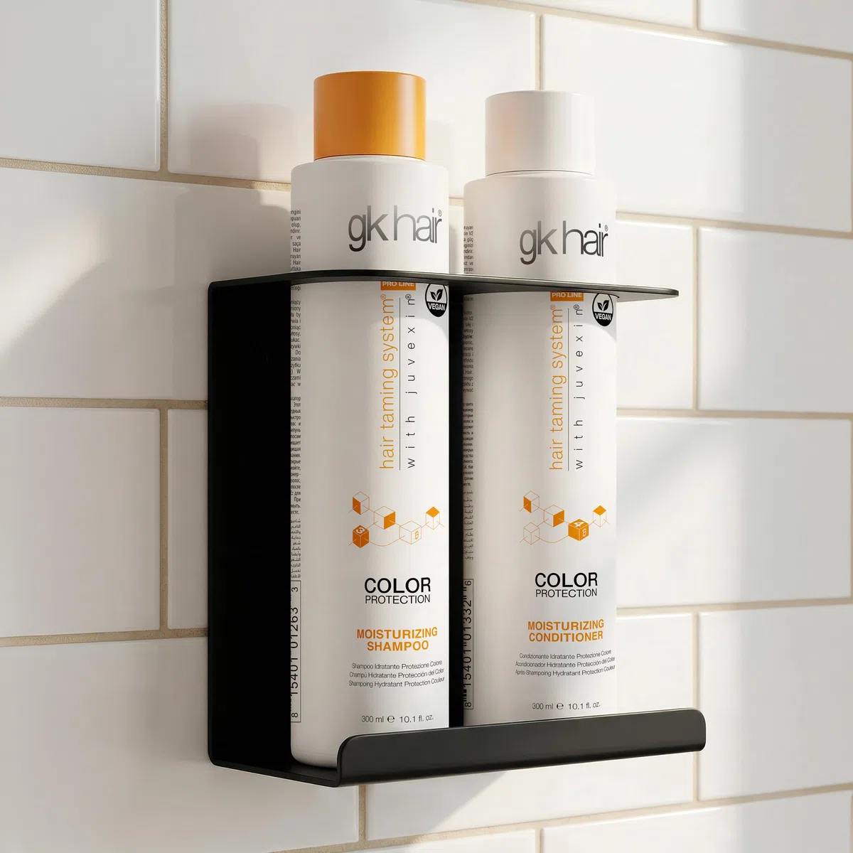 GK HAIR Farbschutz Feuchtigkeits-Shampoo und Spülung Set, Sulfat- und Parabenfrei, mit Arganöl, 300ml