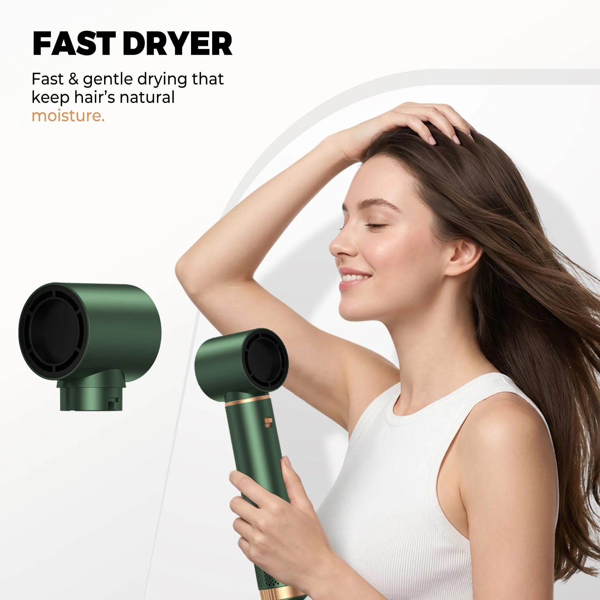 OKWRAP Haarstyler Hair Styler Set Hairstyler 5 in 1 1000W, Multistyler Haare Föhn mit Automatischer Lockenstab Hair Dryer Brush Rundbürste Föhn Haarglätter für Glätten, Trocknen, Volumen, Locken