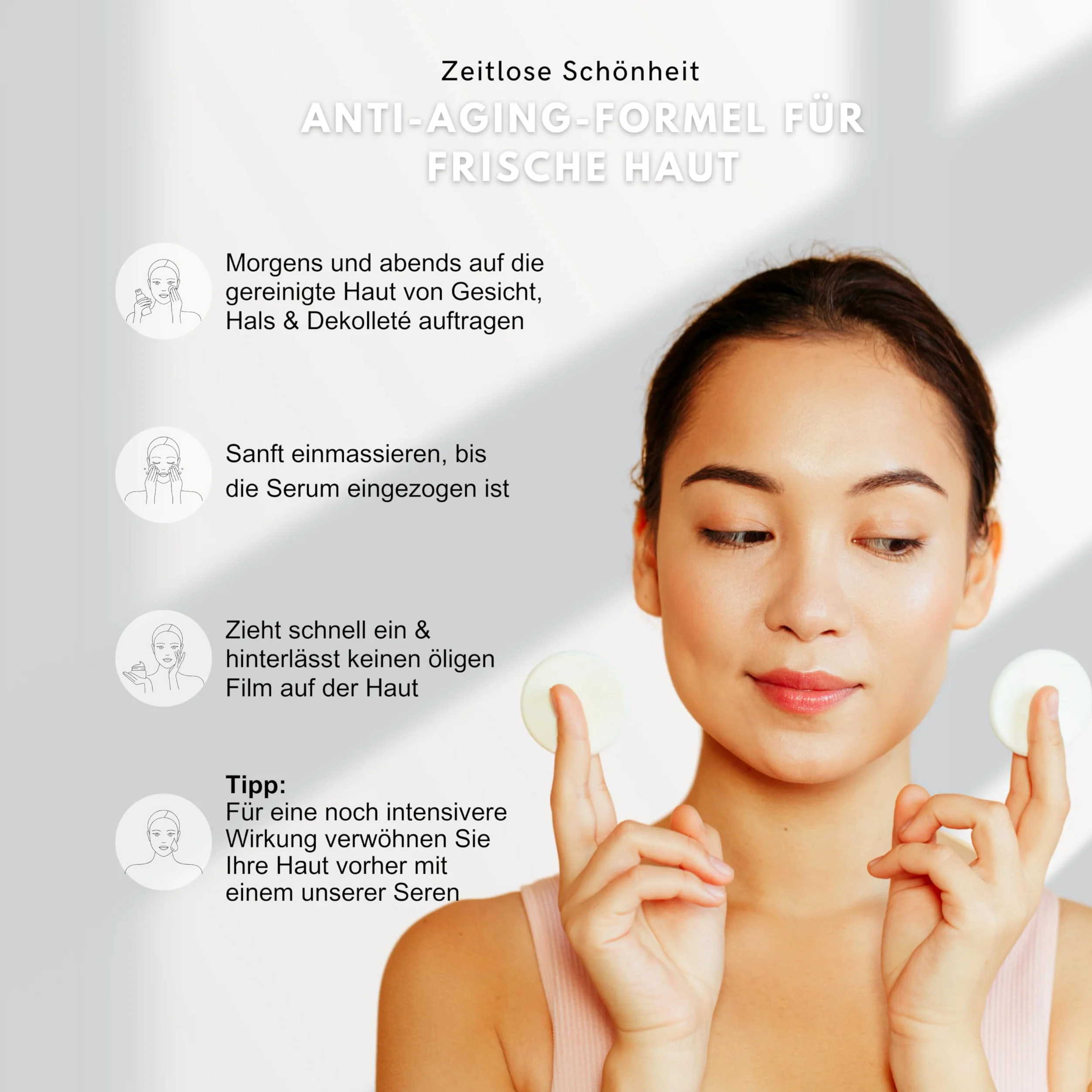 Lifting Serum Hochdosierte Tages- und Nachtcreme für Gesicht, Hals, Augen & Dekolleté Gesichtspflege Männer und Frauen | Antifaltencreme für Glatte & Sichtbar Geliftete Haut
