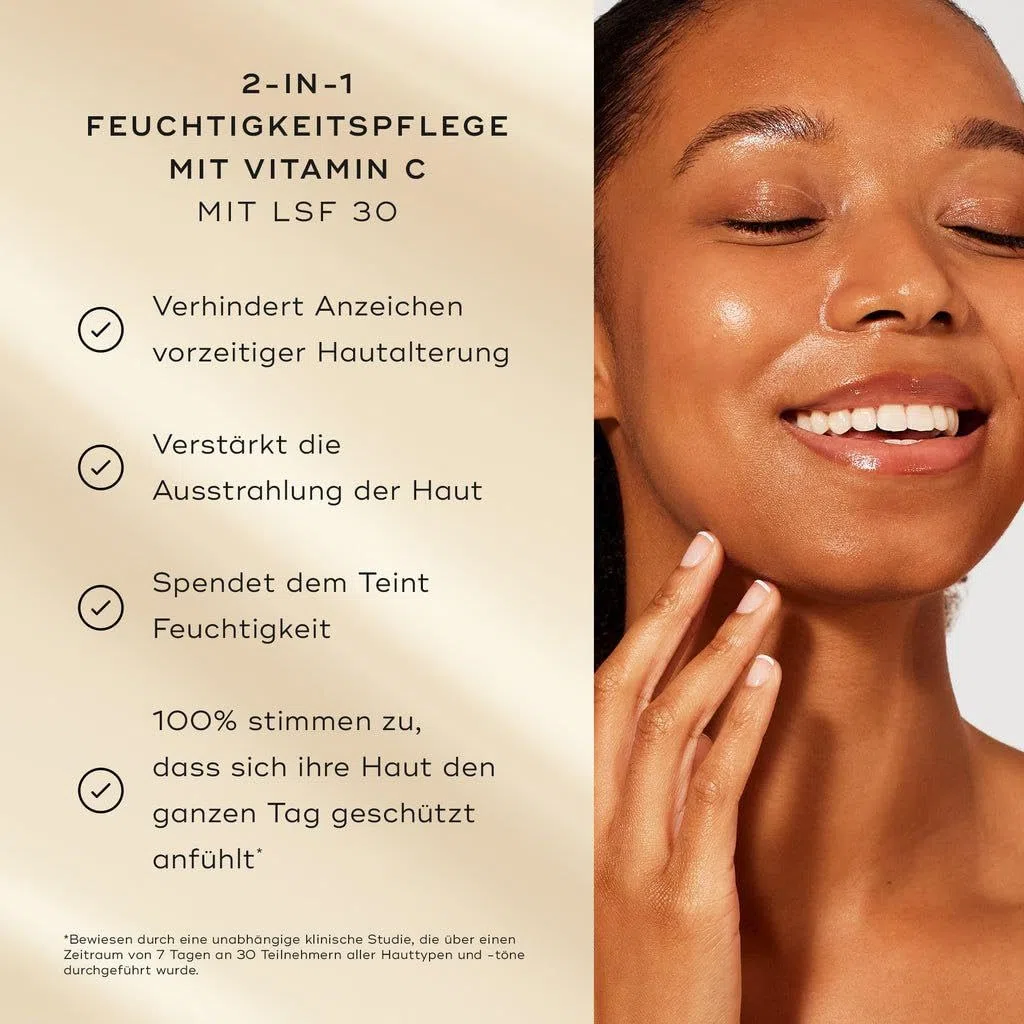 Daily Radiance Vitamin C - 2-in-1 LSF- & Feuchtigkeitscreme für das Gesicht - C-Tetra Cream LSF 30 - Schützt die Haut vor vorzeitigen Anzeichen der Hautalterung - 50ml