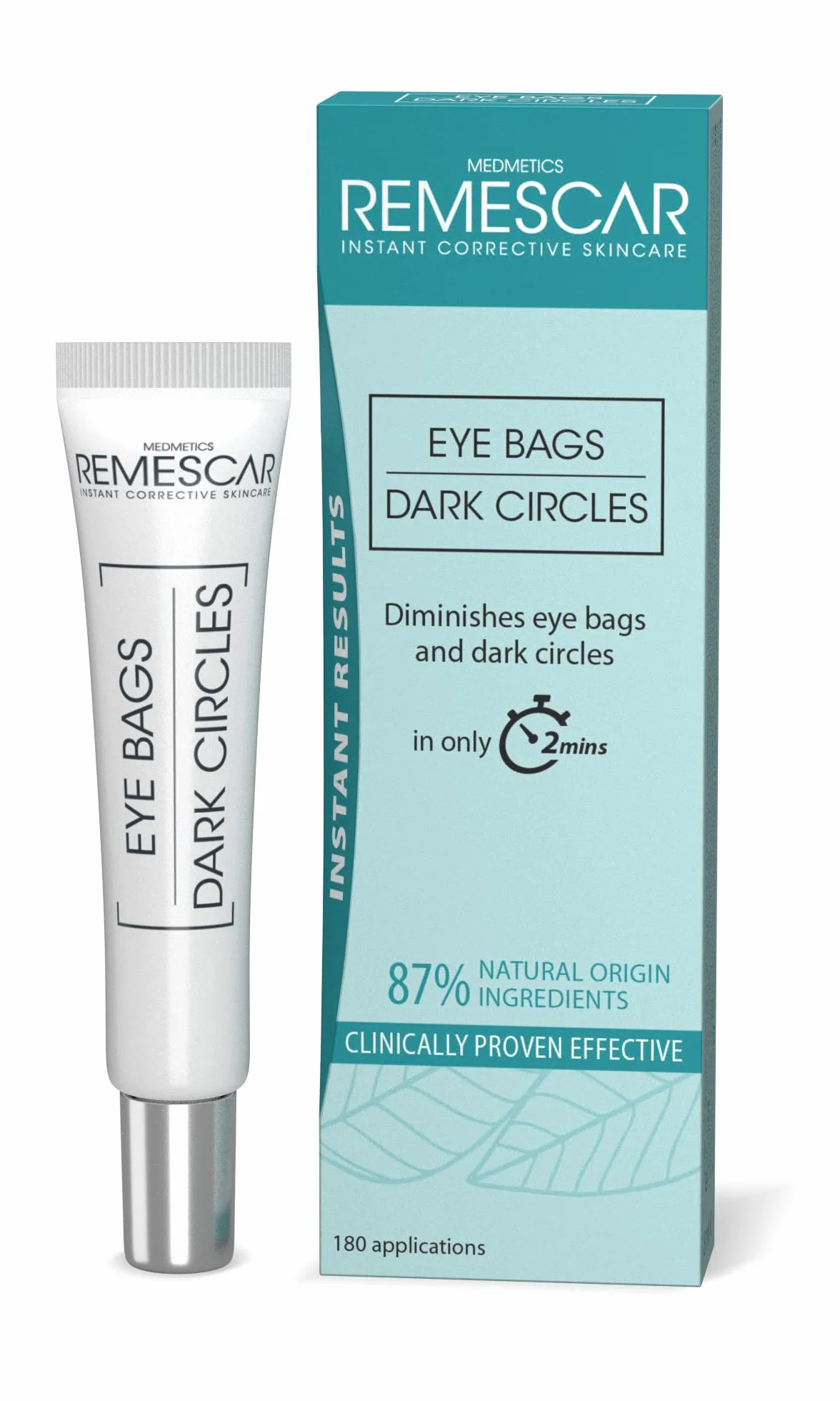 Remescar Tränensäcke & Augenringe Augencreme 8ml – Sofortige Behandlung für Unteraugenbeutel – 180 Anwendungen