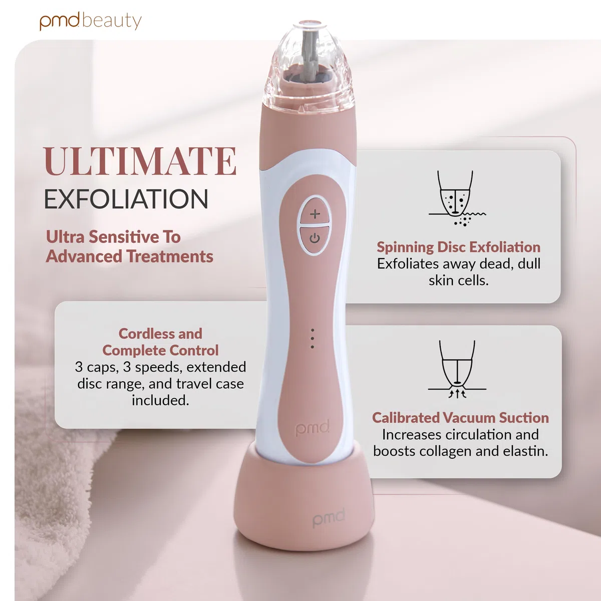 PMD Beauty Personal Microderm Elite Pro – At-Home Mikrodermabrasion Maschine mit Kit für Gesicht und Körper