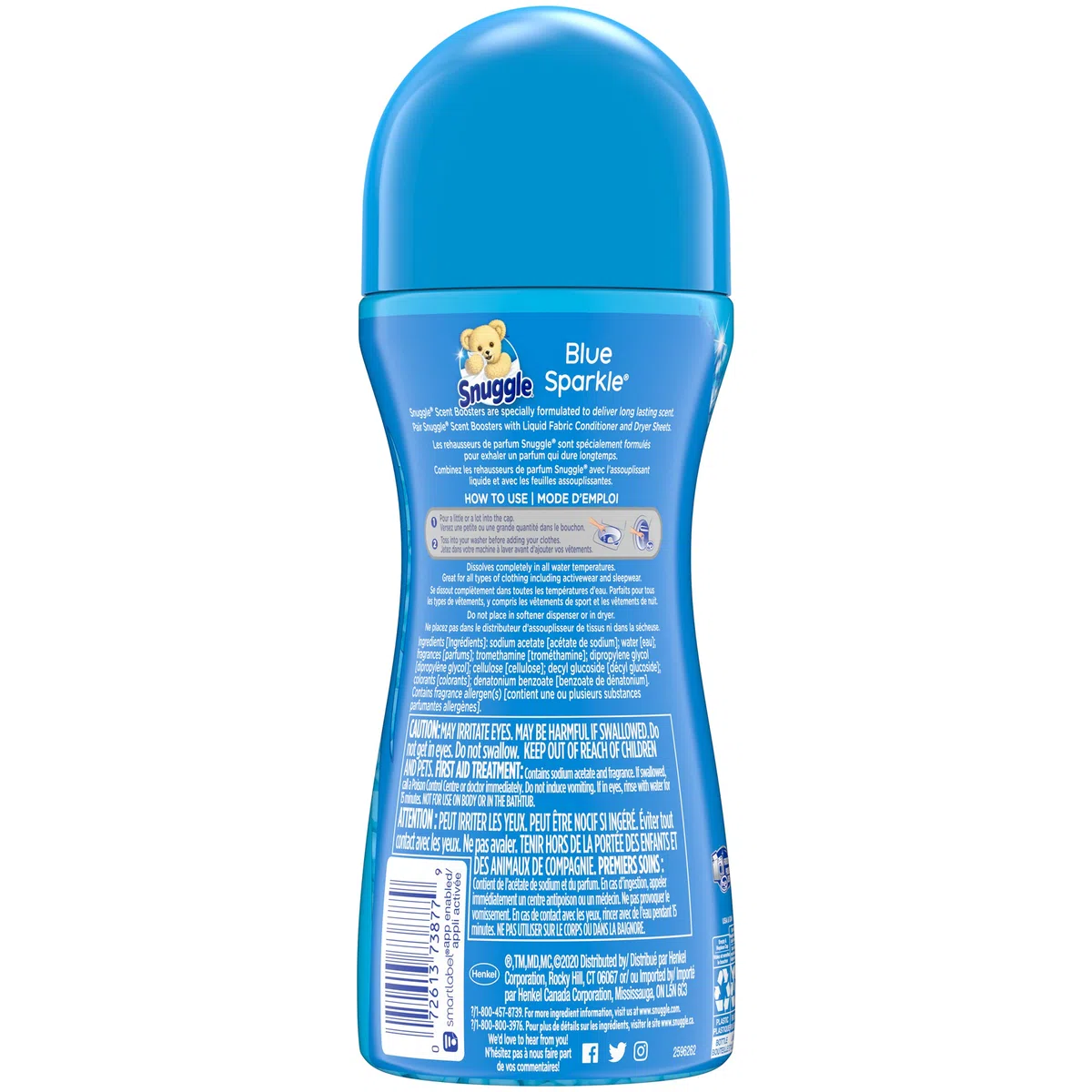 Snuggle Scent Shakes In-Wash Duft-Booster-Perlen, Blue Sparkle, 266 ml, 4 Stück