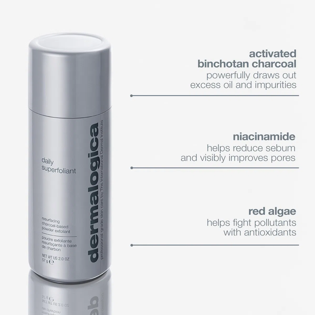 Dermalogica Daily Superfoliant Aktivkohle-Peeling | Aktivkohle-Peeling, das die Haut glättet und vor sichtbaren Auswirkungen von Umweltbelastungen schützt.