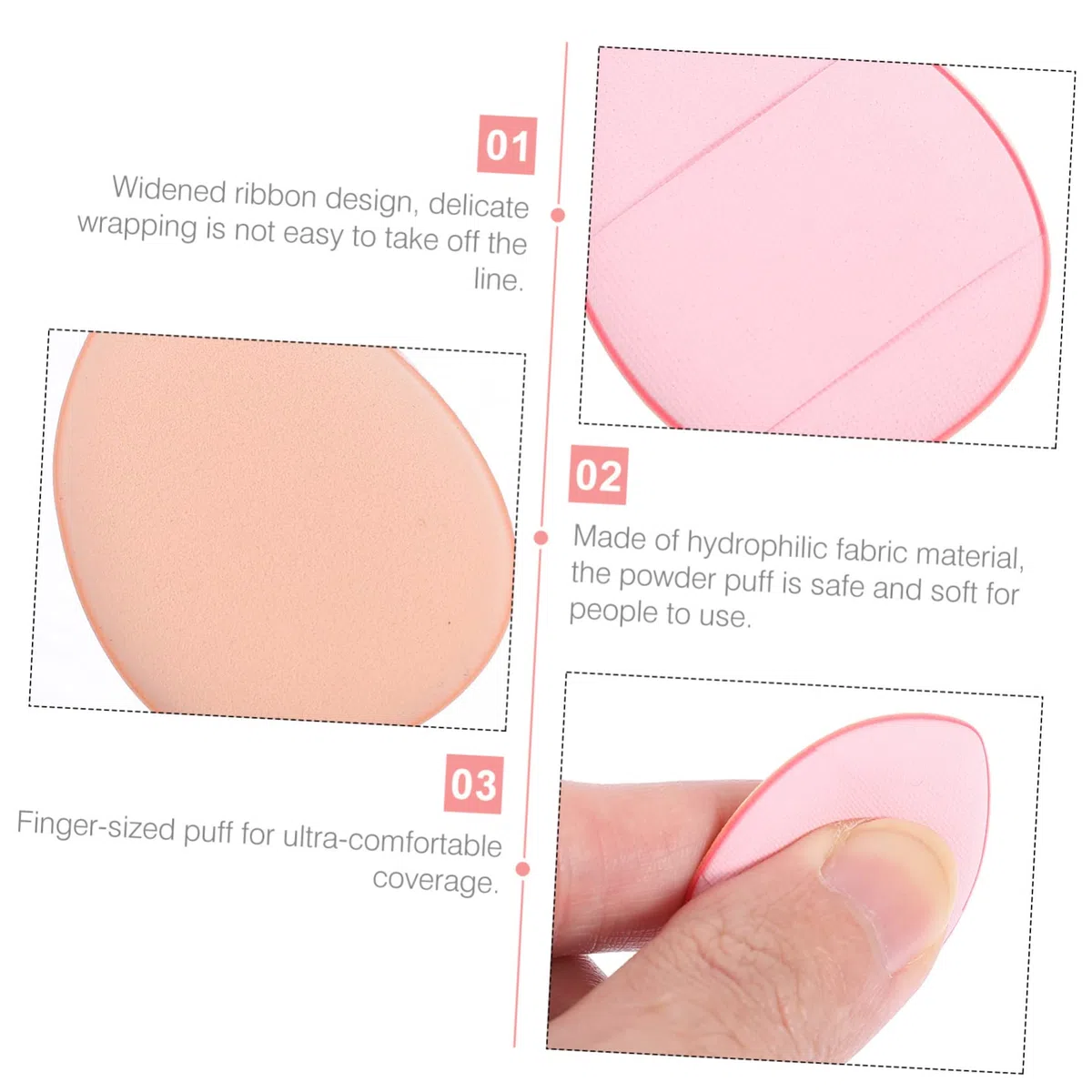 Baluue 60stücke Mini Makeup Schwämme Waschbare Puderquaste Für Foundation Blush Und Highlighter Vielseitig Einsetzbare Beauty-schwämme Für Trockenes Und Makeup Farbton