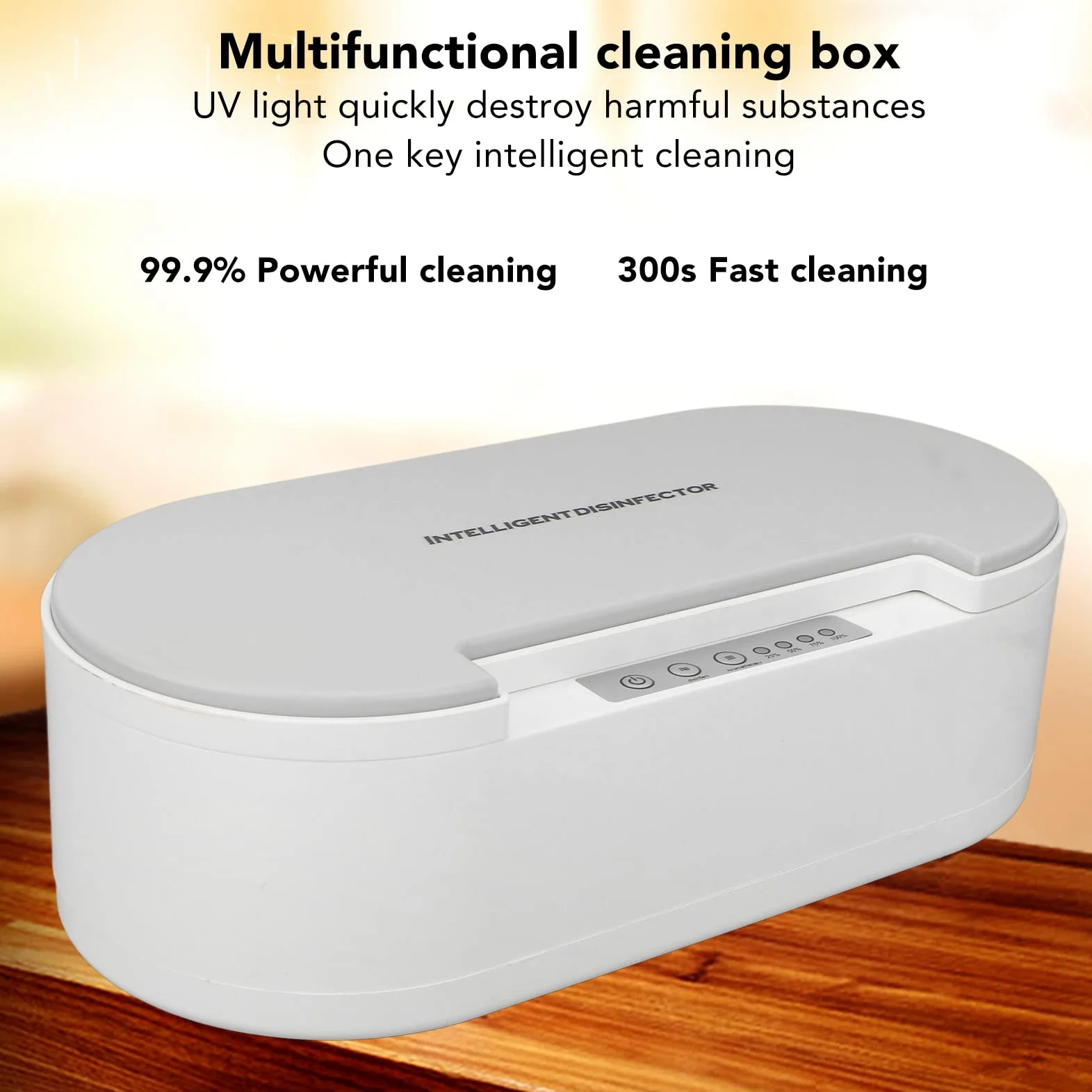YUYTE UV Reinigungsbox, Professionelle Sterilisationsschale, Voice Broadcast Clean Sterilisator Box Aufbewahrungsorganisator für Nagel, Pinzette, Friseursalon
