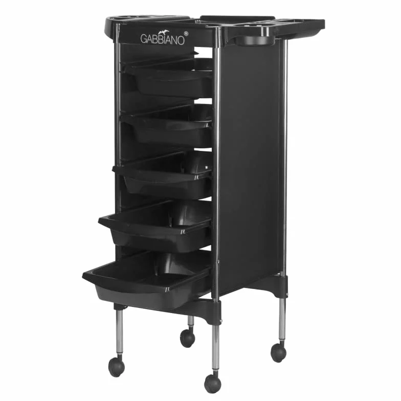 Gabbiano fx11-5 Friseurwagen Arbeitswagen Rollwagen Kosmetikwagen schwarz