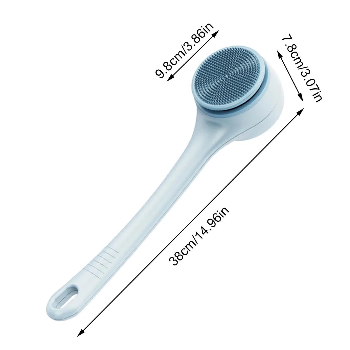 Elektrische Rücken-Peeling-Bürste, rotierendes Beinpeeling, 2 | Körperbürste für Peeling, wasserdicht, mit doppeltem Griff, für Frauen, Männer, Handpflege