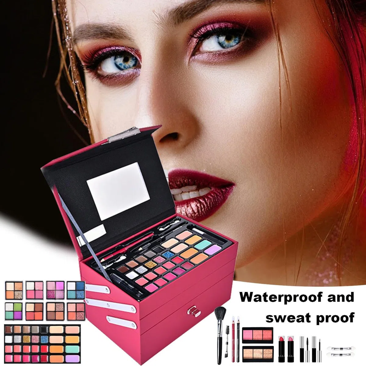 Make-up-Kits für Frauen, komplettes Make-up-Set für Frauen, One-Kit | Kosmetik-Sets für Anfänger, inklusive Kosmetik und Werkzeuge