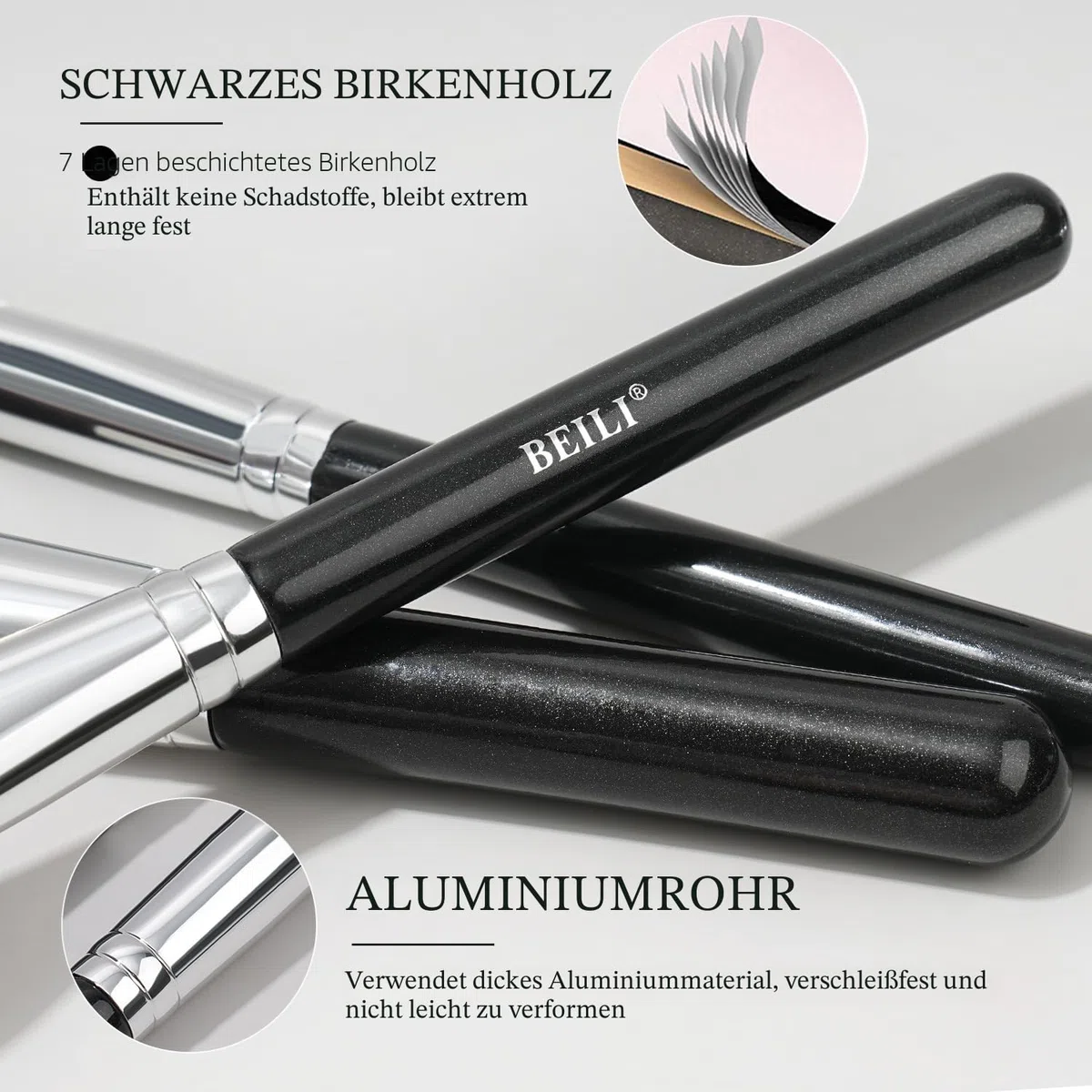 BEILI Pinselset Makeup, Schminkpinsel Set, 30 Stück makeup pinsel set professionell mit Detail Lidschattenpinsel, Foundationpinsel, Rougepinsel, Contouringpinsel, Concealerpinsel, Highlighterpinsel