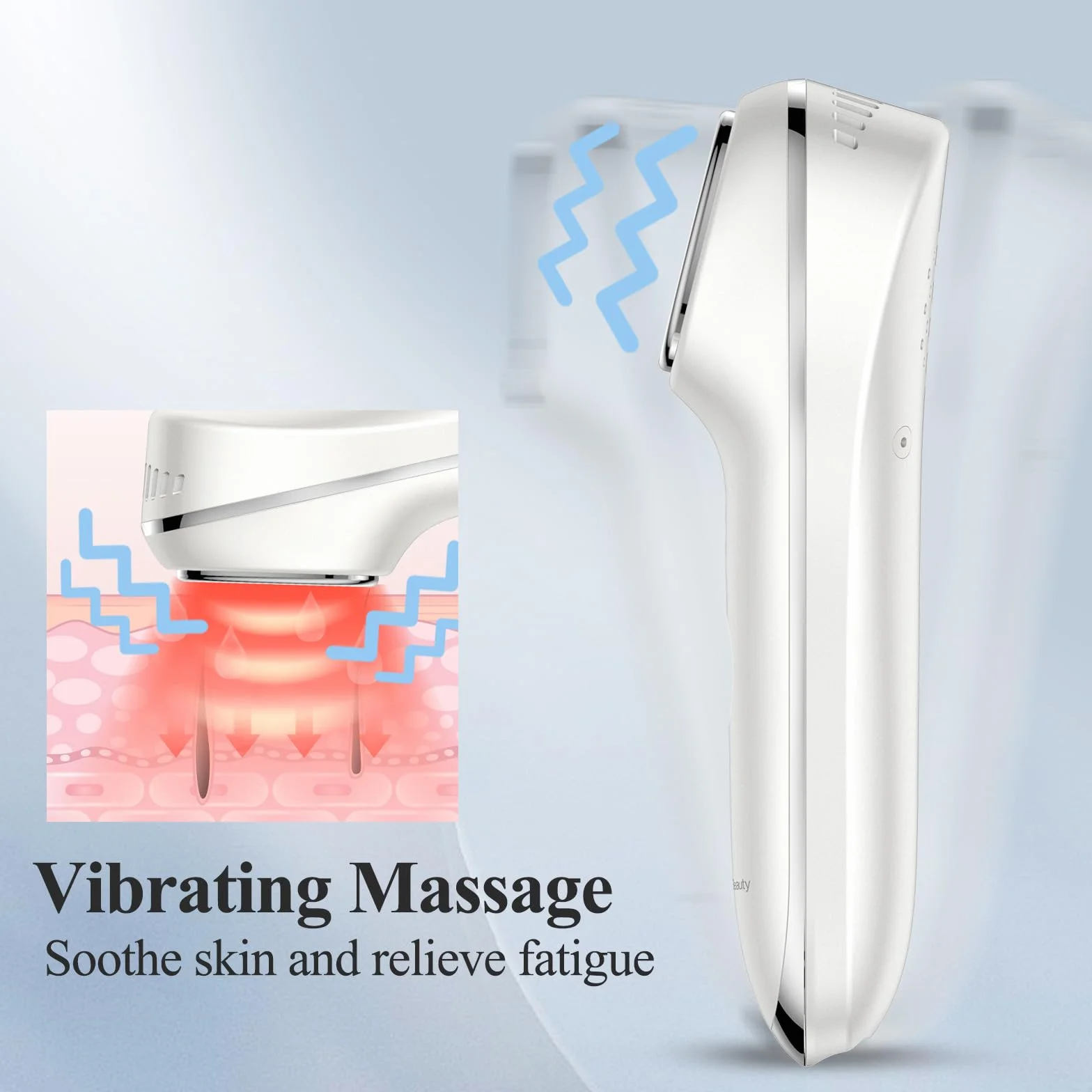 TOUCHBeauty Kalt & Heiß Gesichtsmassagegerät Elektrisch, 6°C & 42°C Vibration Face Massager für Lymphdrainage