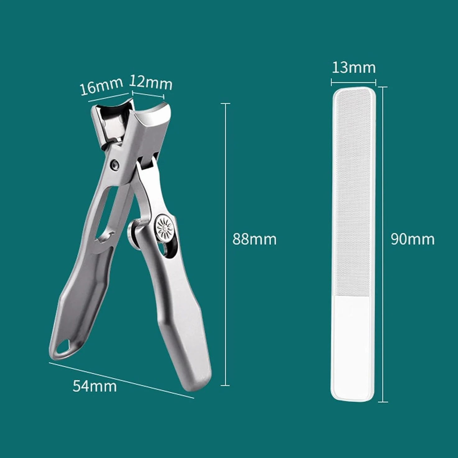 MightyClip Nagelknipser - Deutscher Edelstahl für Männer, Inklusive Nagelfeile und Aufbewahrungsbox (Silber)