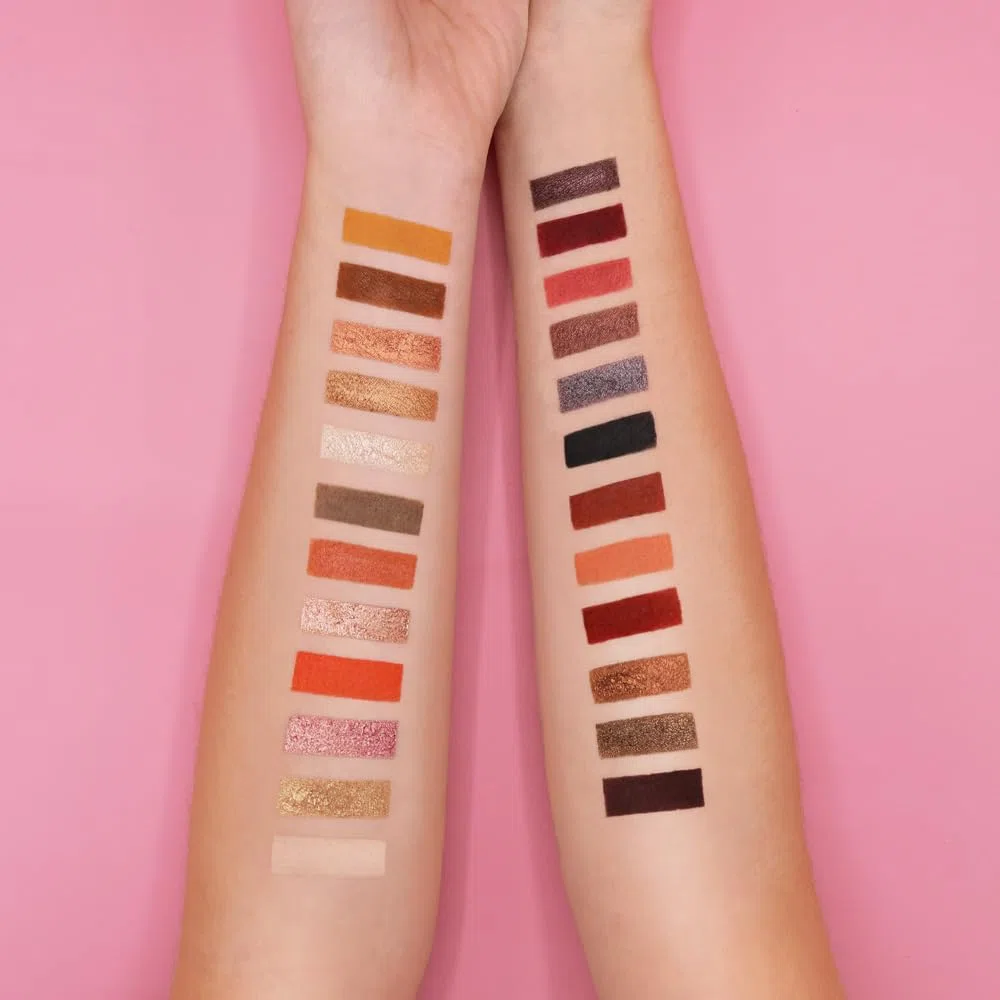 KU2 Cosmetics Lidschatten Palette Summernights mit 24 Farben | 13 Matte Farben, 11 Schimmernde Farben, Integrierter Spiegel, Make Up für jeden Hauttyp