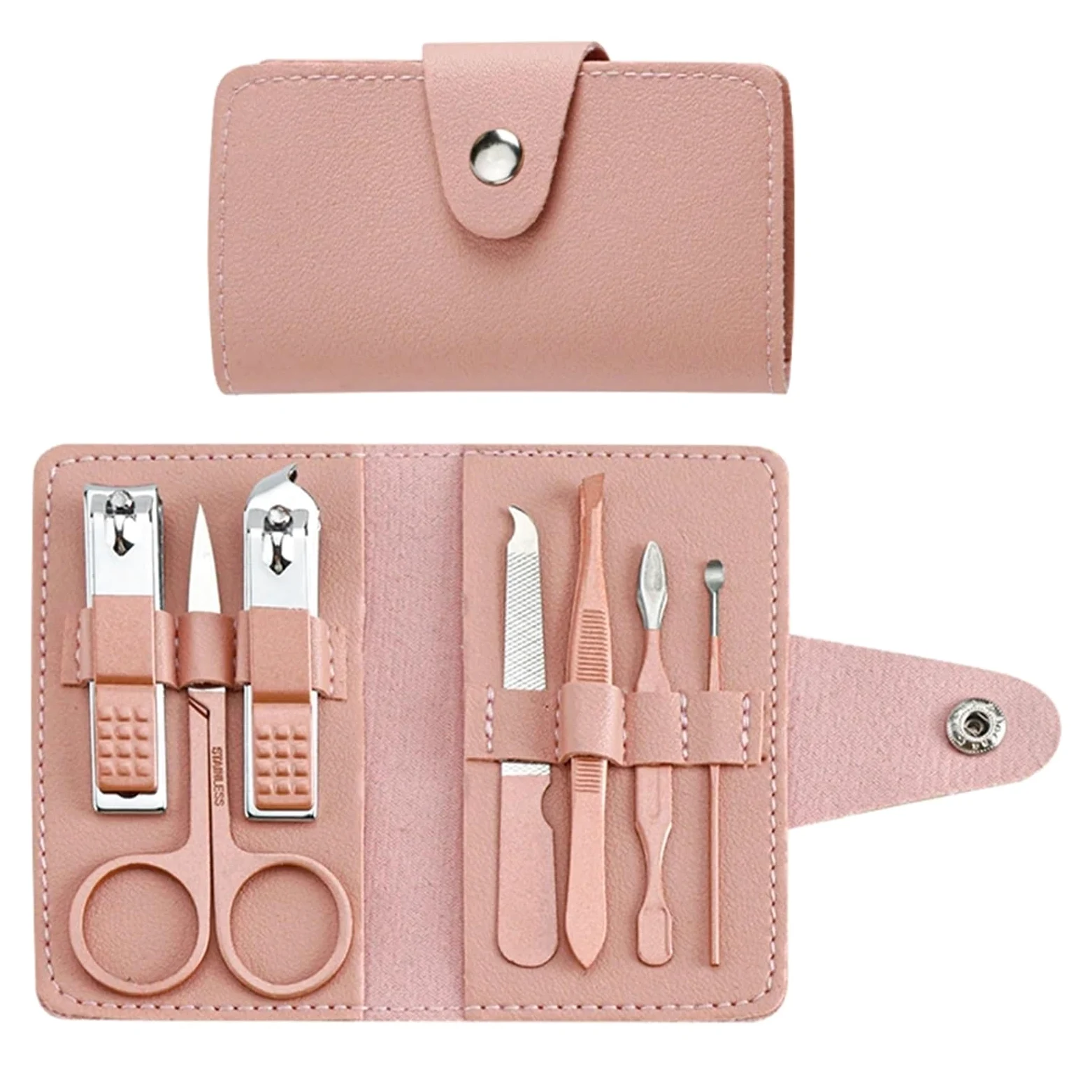 Nagelpflege-Set, 7-teiliges Nagelknipser-Set for den Haushalt, Maniküre- und Schönheitswerkzeuge, tragbares, Körperpflege-Set | Bruin