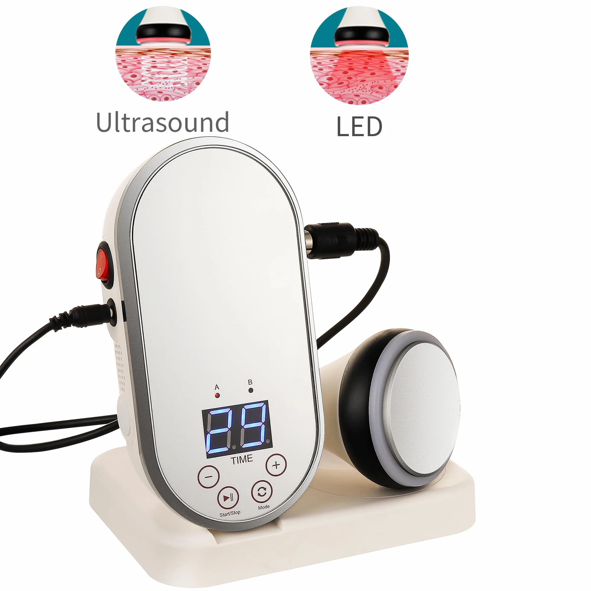 Elitzia ETCS115 Kavitationsmaschine, Fettverbrennung, Körperformung, Ultraschall-Kavitationsmaschine für Bauch, Gesäß und Oberschenkel, Hautstraffung