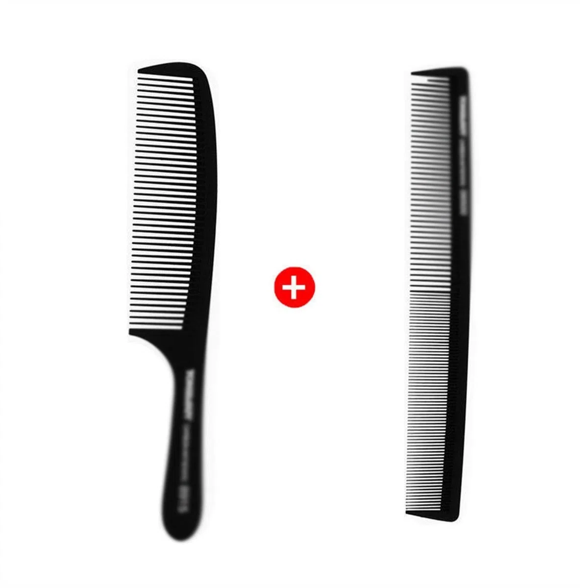 Kamm Haarpflege 2-teilig Haarstylingkamm Feinzahniges Haarkamm-Set, Stylingkamm für lockiges glattes langes kurzes Haar, Schwarze 2 Haarbürste