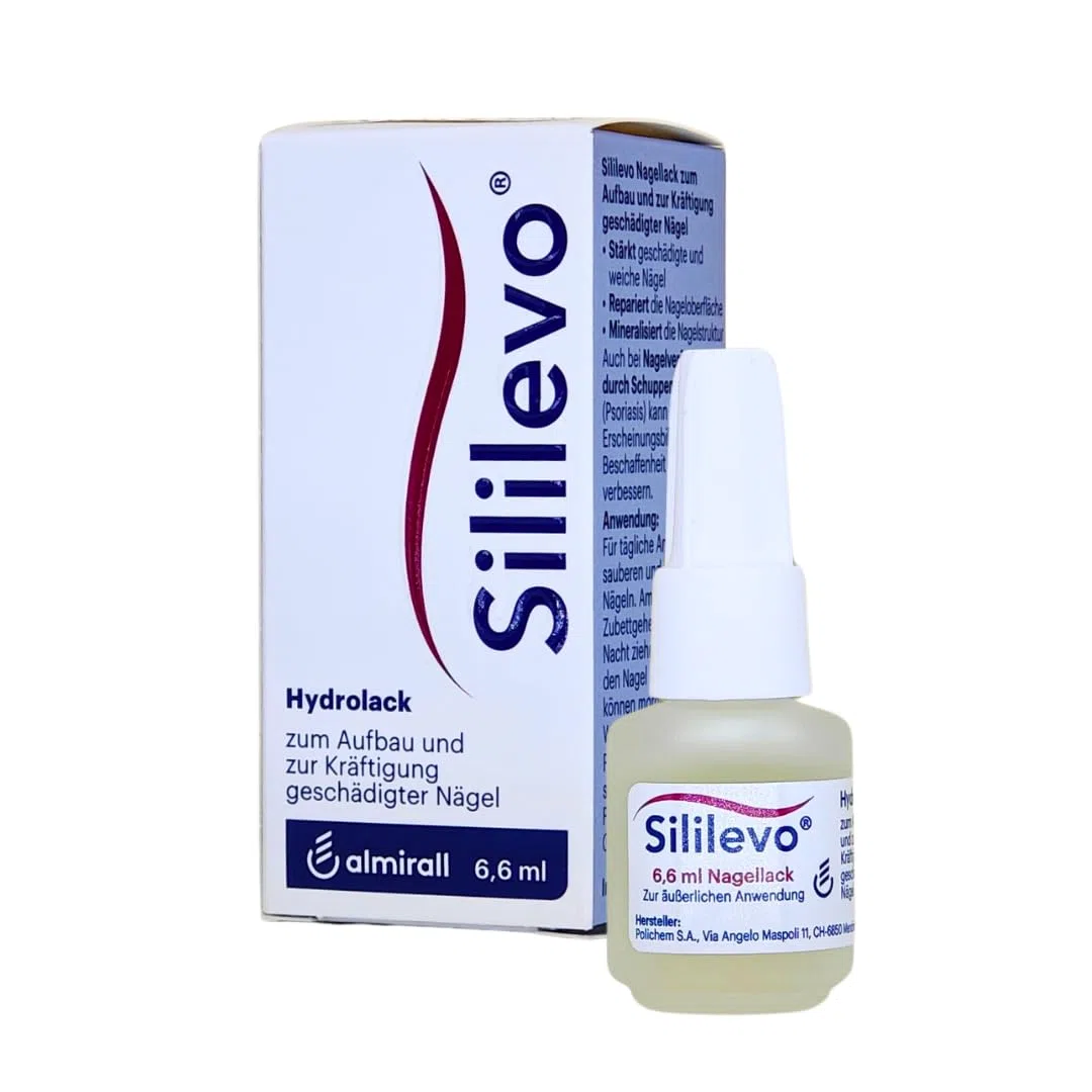 Sililevo Hydrolack 1x 6,6 ml I Aufbau und Kräftigung geschädigter Nägel I Medizinischer Nagelstärker I Nagelspliss, Nagelbruch, Nagelpsoriasis I Spar-Set plus Pharma Perle