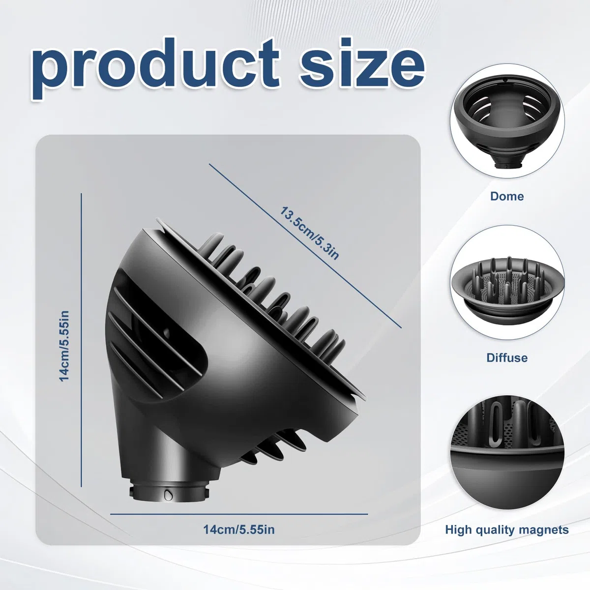 Diffusor Aufsätze für Dyson Airwrap HS05 HS01 HS08, Wave Curl Diffuser-Aufsatz mit Dome- und Diffuse-Modi Haardiffusor-Aufsatz für Dyson Airwrap Styler in Haartrockner