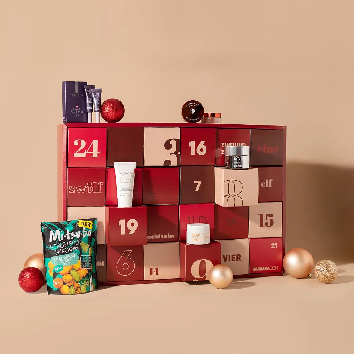 BARBARA BOX Adventskalender 2024 im Wert von über 450€ | Frauen Adventskalender | 24 beliebte Beauty-, Food- & Lifestyle Produkte in einem Adventskalender für Frauen