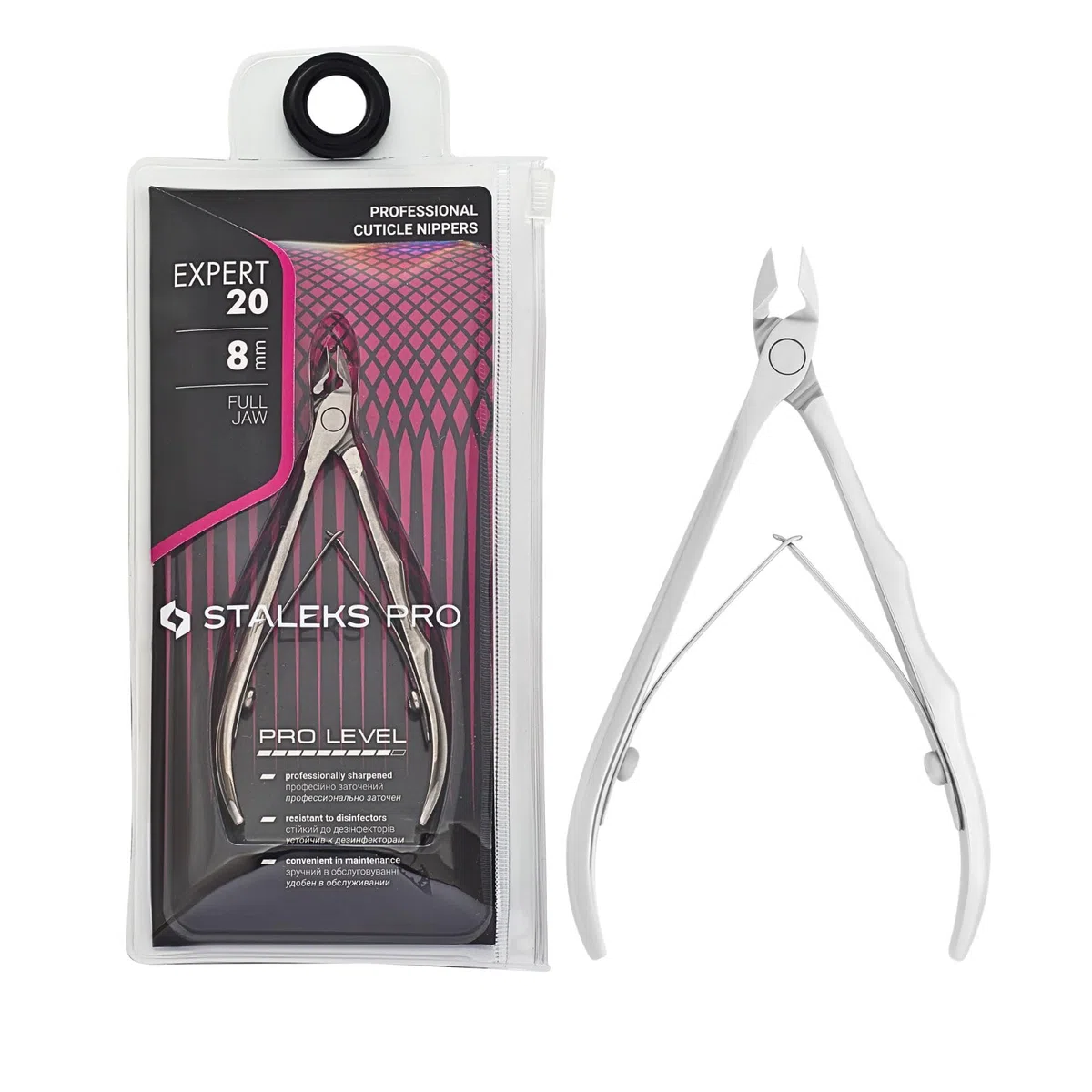 STALEKS PRO by Natury Nails Profi Nagelhautzange 8 mm Edelstahl EXPERT 20-8
