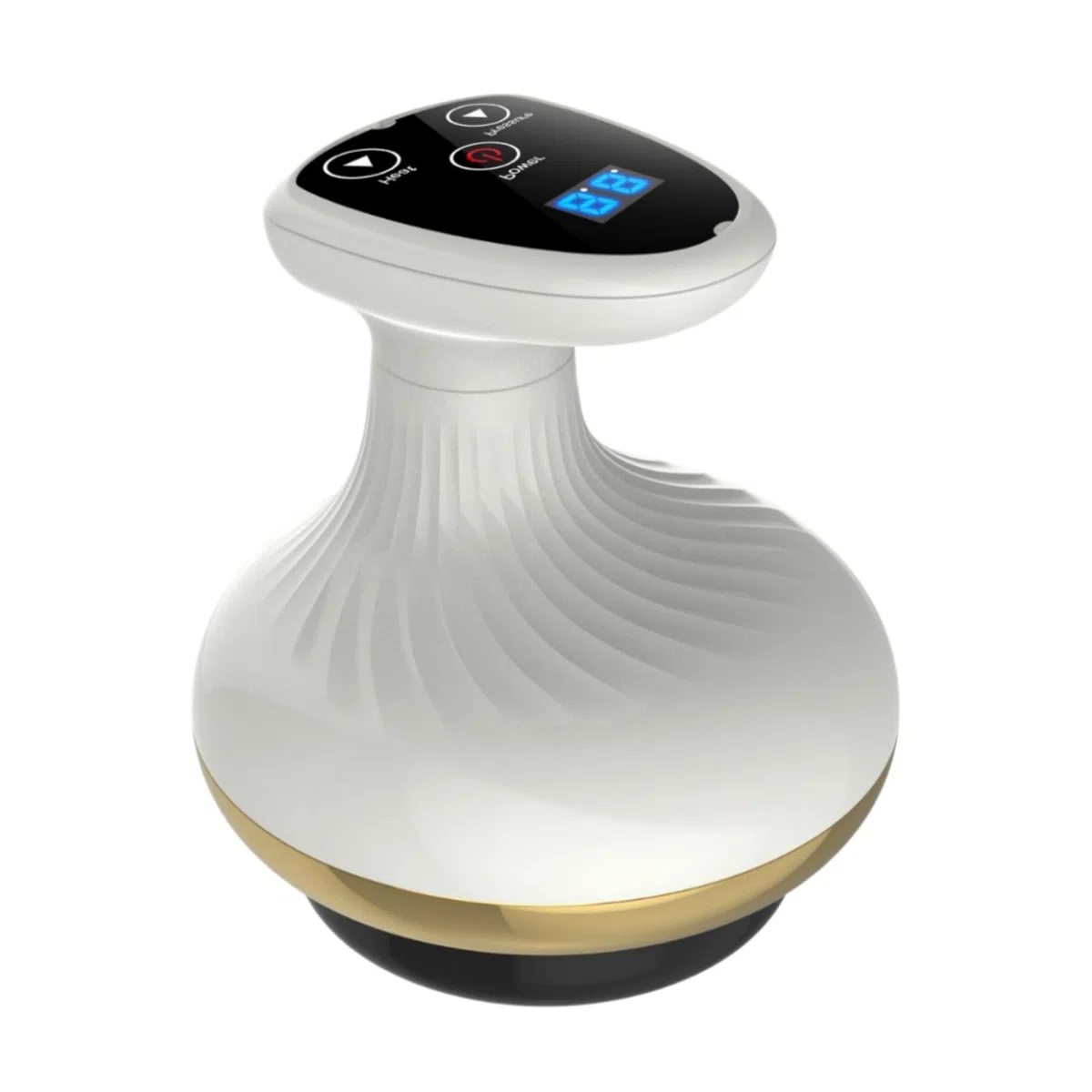 Vacuvia Cellulite Massager 4-in-1 Anti-Cellulite Device for Body Tightening, Lymphatic Drainage & Blood Circulation mit Wärmefunktion und Vakuummassage, kabellos und aufladbar (Gold)