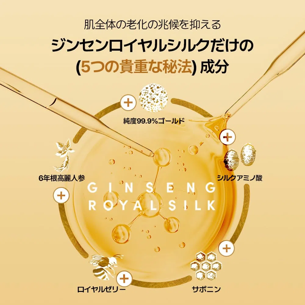 NATURE REPUBLIC GINSENG ROYAL SILK EYE CREAM, 25 ml, luxuriöse Augenpflege mit GINSENG, Royal Jelly, Gold und Seidenaminosäuren, KOREAN SKINCARE
