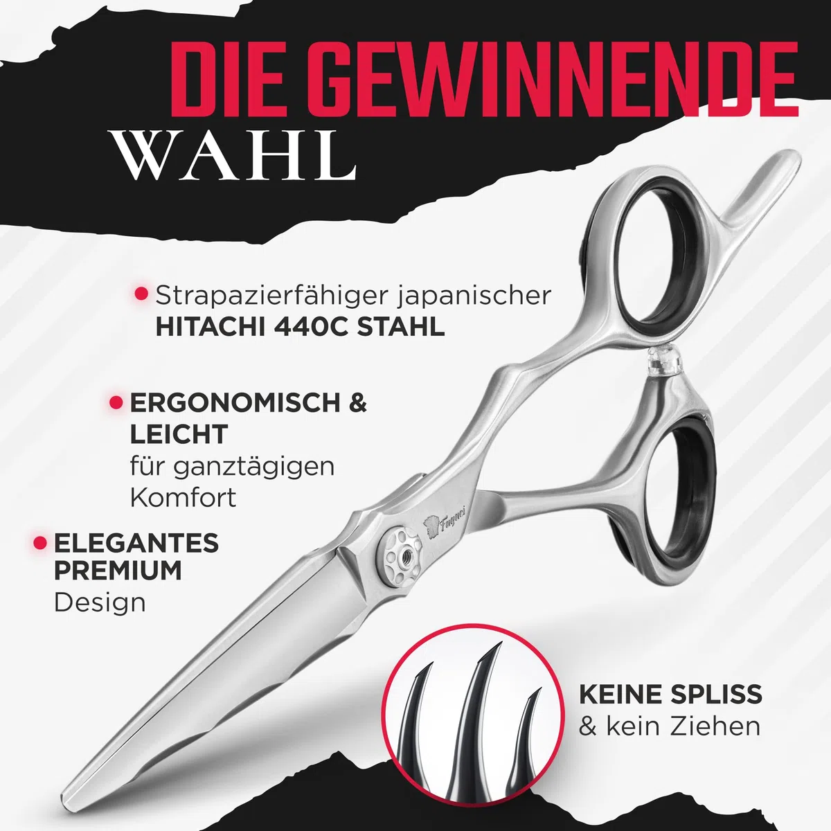 Fagaci Haarschneideschere 5.5" Japanischer Stahl für Ultrapräzise Schnitte, Haarschere mit Rasiermesserscharfen Klingen, Friseurschere Profi, Schere Haare Schneiden Extrem Langlebig, Frisörenschere